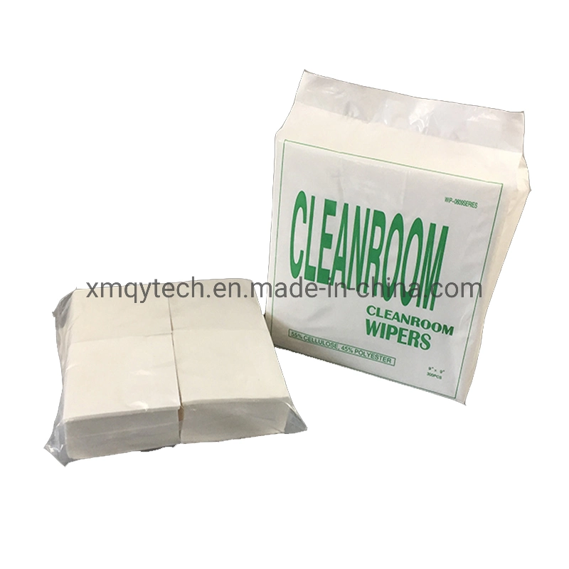 Soft 50GSM 4X4inch Spunlaced Industrial Optical Clean Wiping Paper