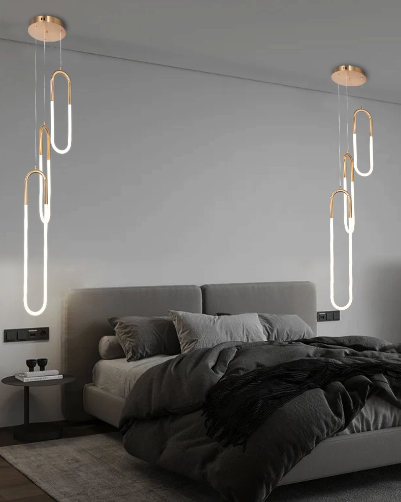 Lampes modernes en verre suspension plafonnière Living Hotel Decorative Lustre clair