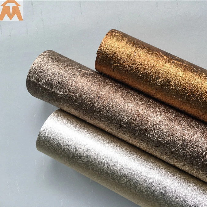 Huichuang Embossed Metallic Paper Retro PVC Film for Skirting Frame Wall Panel