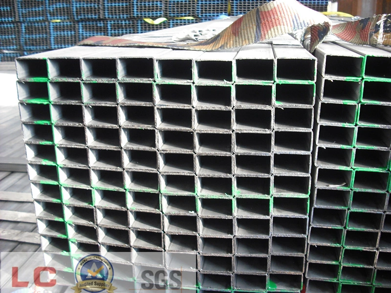 50mmx30mm Black Rectangular Steel Pipe