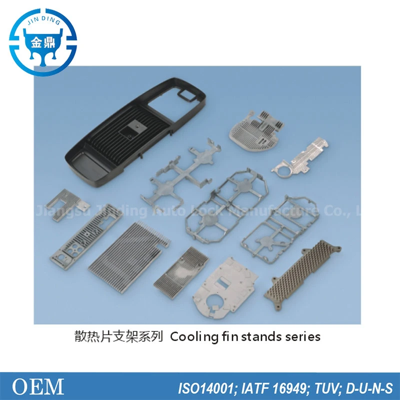 حامل Fin للتبريد من الألومنيوم/الصب الميتال المعدني بتقنية CNC التي يعمل بالمكاينات ISO14001/IATF16949/RoHS قالب