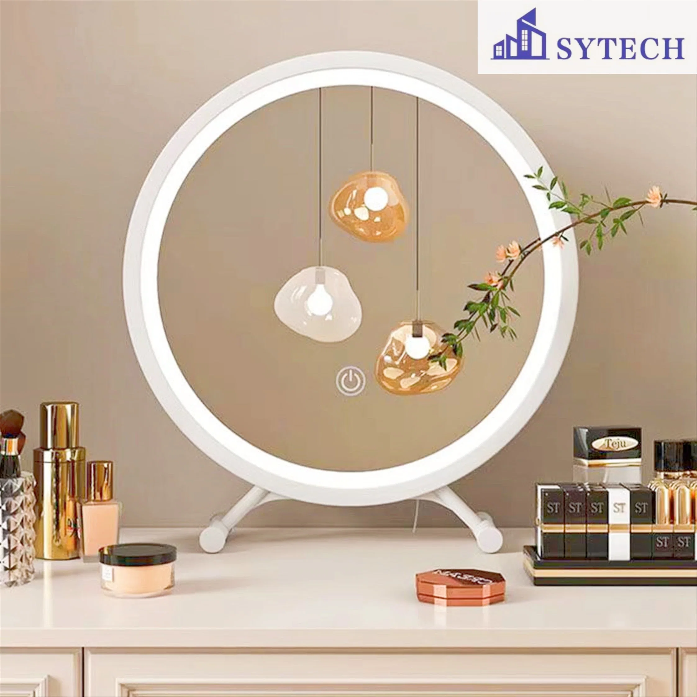 Neue Mode Design Rahmenlose Samrt Großhandel/Lieferant Home Dekoration Oval Runde Form Aluminium Eisen Wand LED Spiegel/Badezimmer Spiegel/Badmöbel/Float Glas