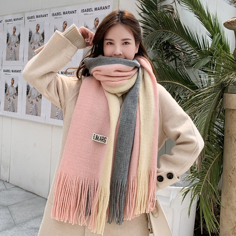 Double Color Style Fashion High quality/High cost performance  Apparel Soft Warm Winter Cashmere Lady Scarf