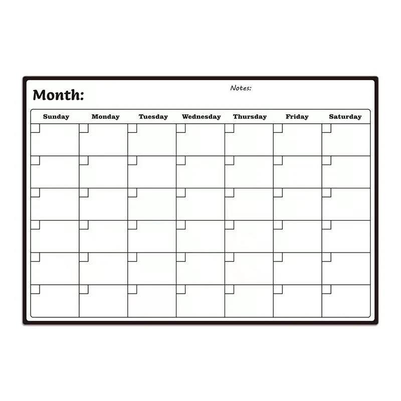 Custom Printed Chore Sheet Magnetic Calendar Board Notepad Refrigerator Whiteboard Magnet Refrigerator Plan