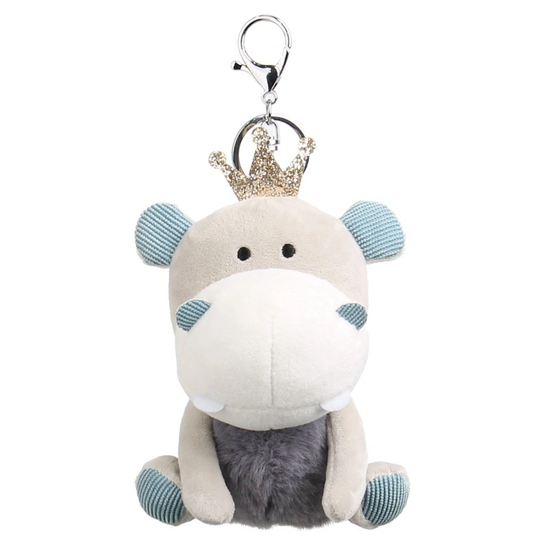 Cute Christmas Soft Plush Hippo Toys Keychain Customize