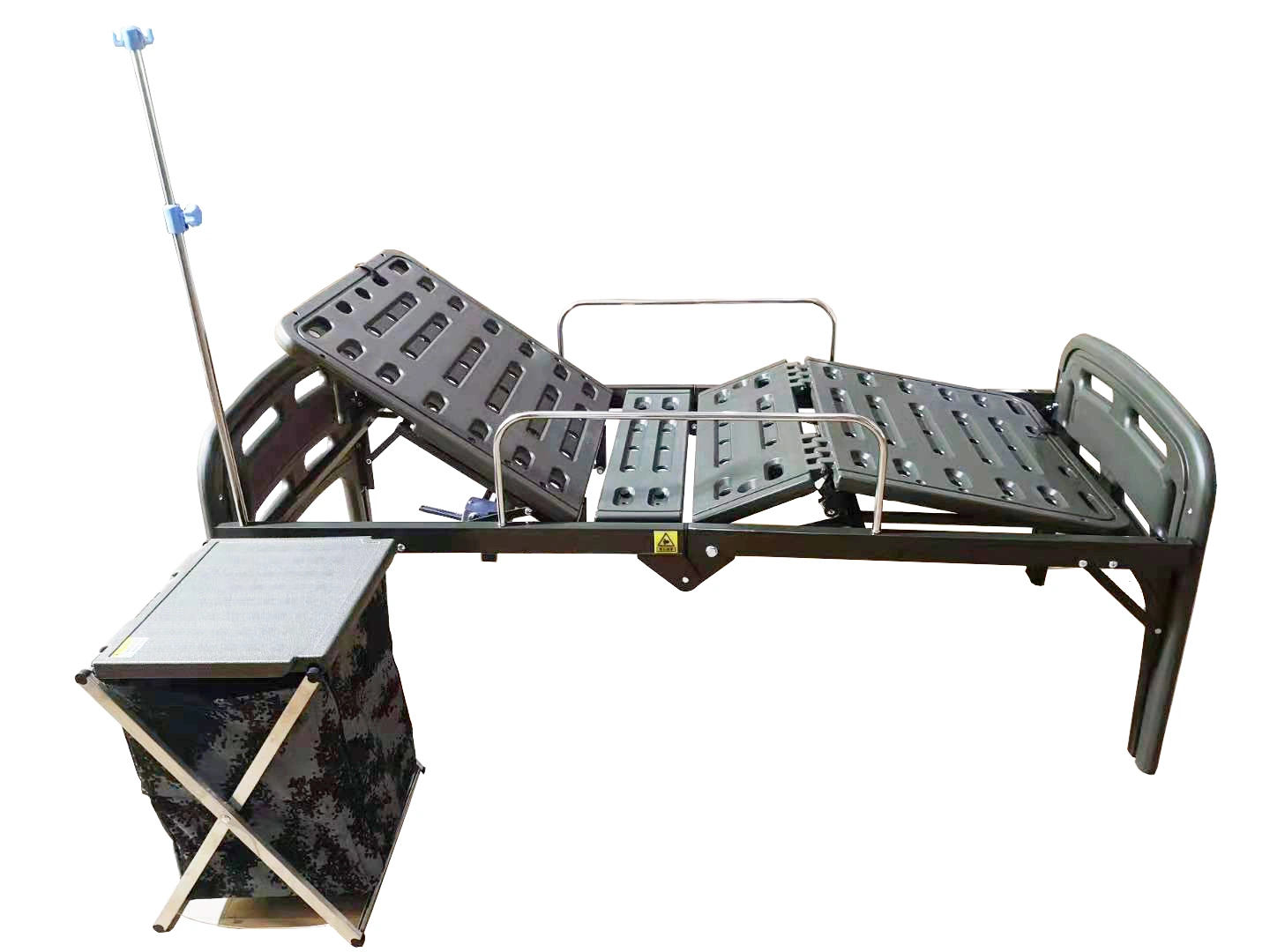 2 Function Folding Field Hospital Bed with Hand Crank