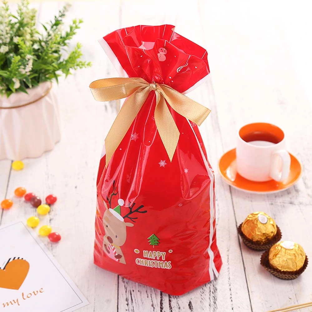 Wholesale/Supplier Printed Gift Candy Storage Pouch Snack Organizer Plastic Drawstring Bag for Promotion