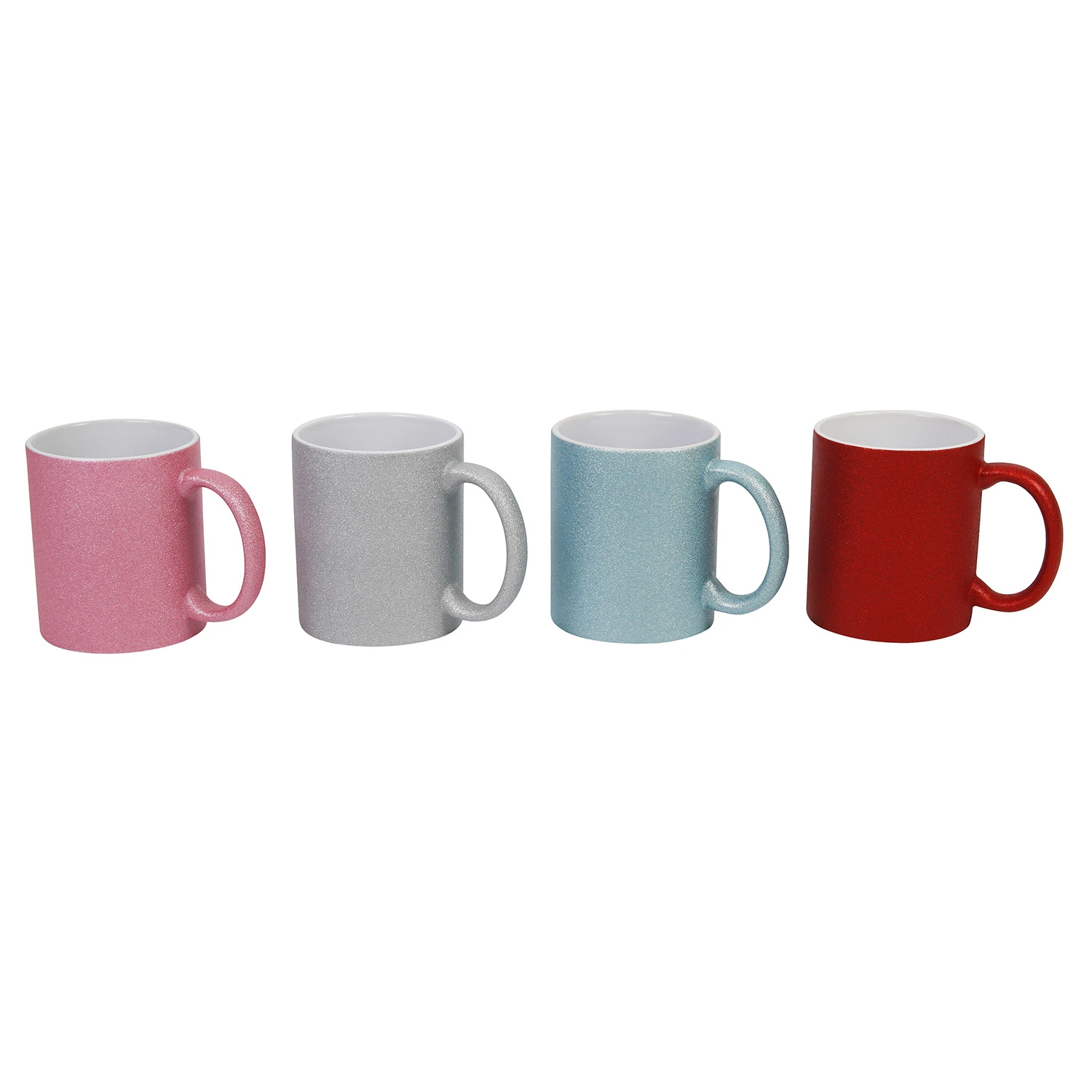 Wholesale/Supplier Promotion 11oz Neon Color Ceramic Glitter Handle Blank Coffee Mugs for Sublimation Printing