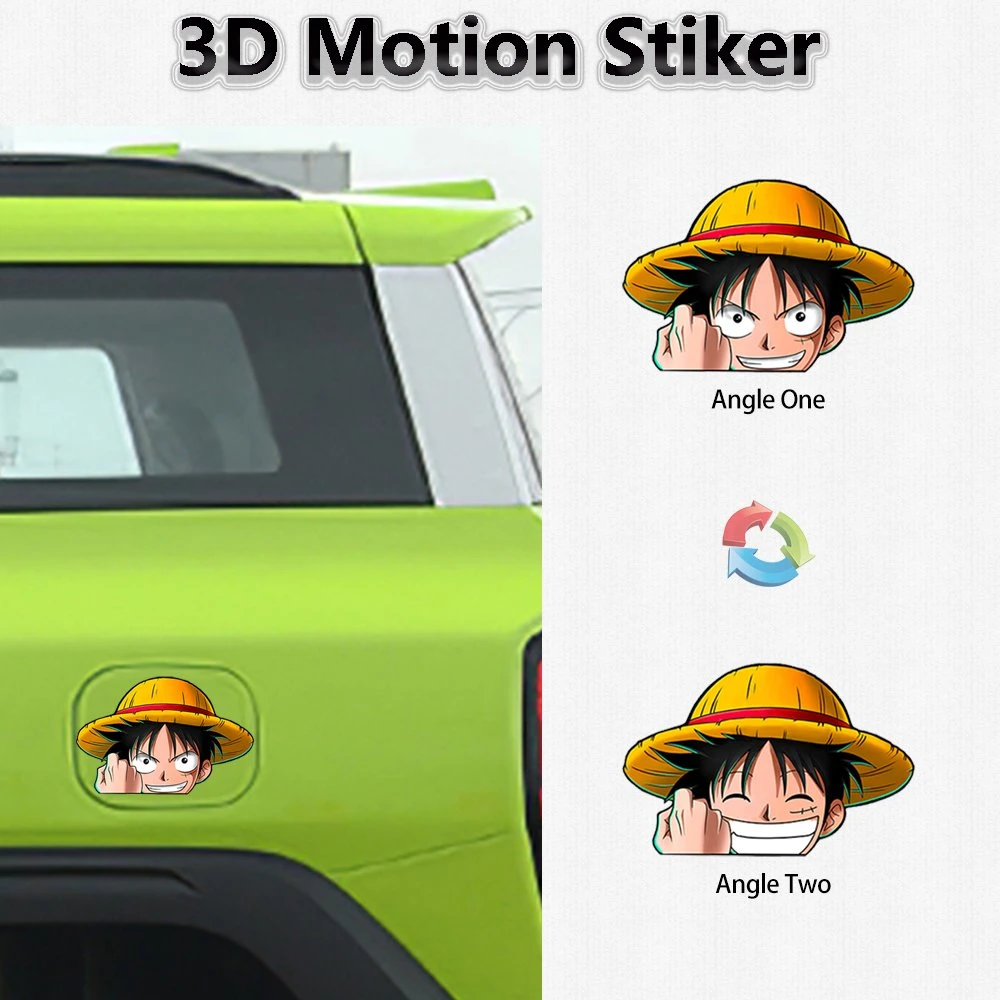 Из одного куска Luffy 3D Moiton наклейки аниме таблички для автомобиля, чемодан и т.д.