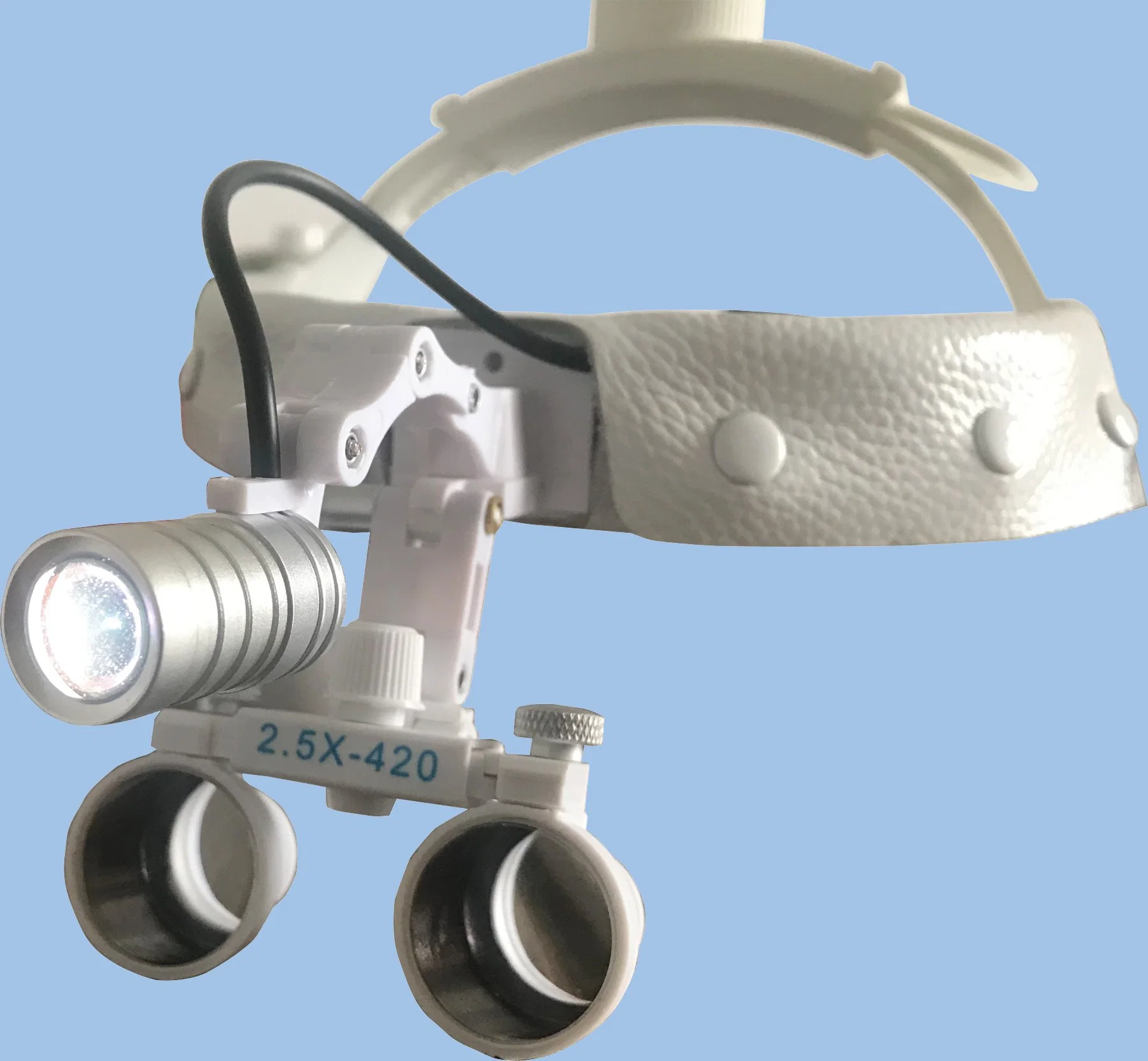 Ordinateur portable en tête de lampe Ks-Mc01 slivoïde avec Loupe 2,5x phare médicale dirigée par la Loupe