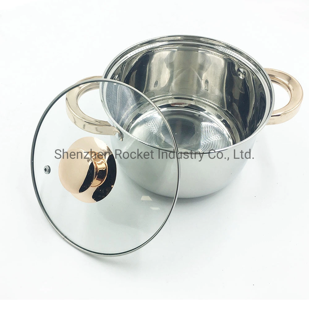 China Wholesale/Supplier Stock Pot Olla de acero inoxidable olla Set utensilios de cocina