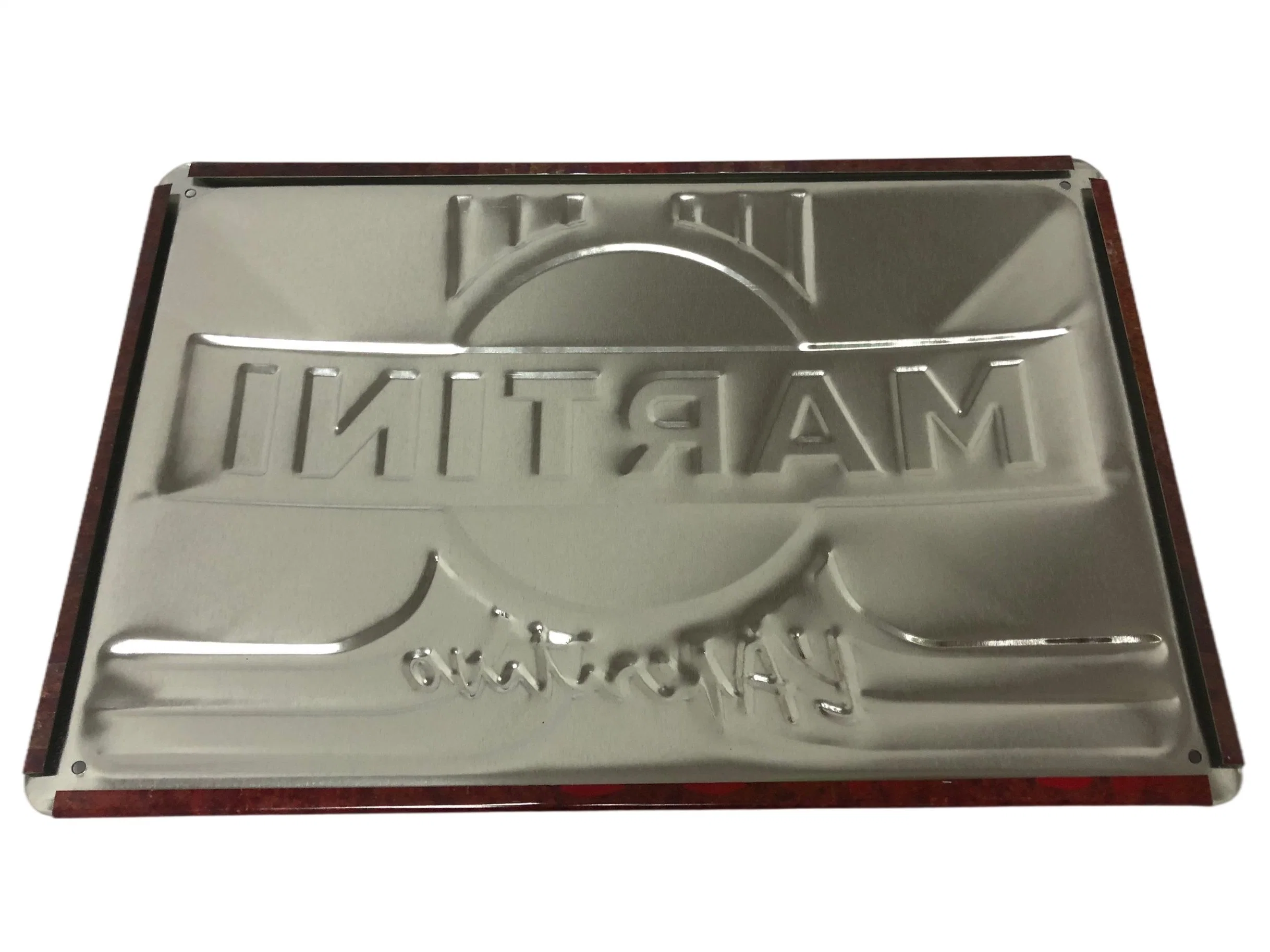 Factory Price Good Quality Tin Sign with Embossing Custom Metal Tin Plate Rectangle Shape