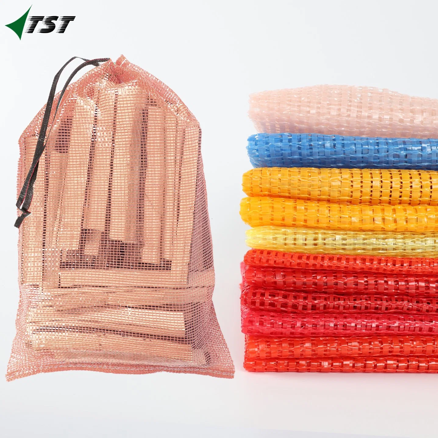 UV 180kly 40L 60L 80L1000L 1500L Virgin PP Leno Circular Fire Wood Kinding Firewood Packing Mesh Sack Bags Net