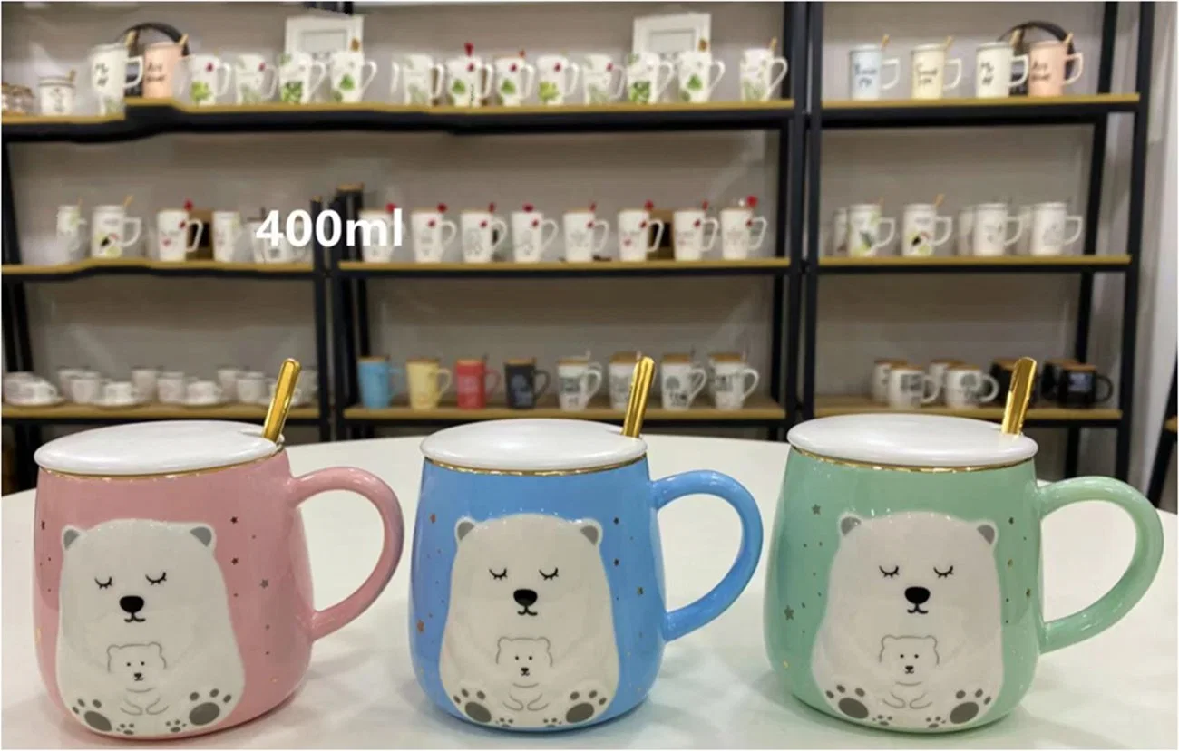 Wholesale/Supplier Factory Valentine&prime; S Day Gift Couple Cup Coffee Cartoon Mug Ceramic Mug