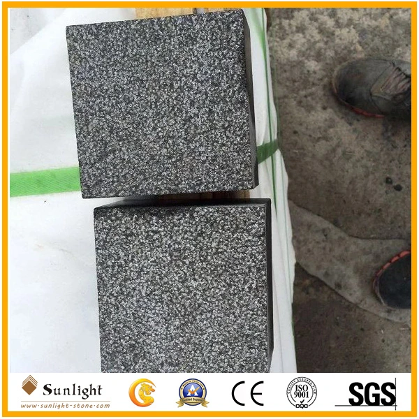 Bush Hammered G684 Black Granite/Basaslt Paving Stone for Garden/Landscape Project