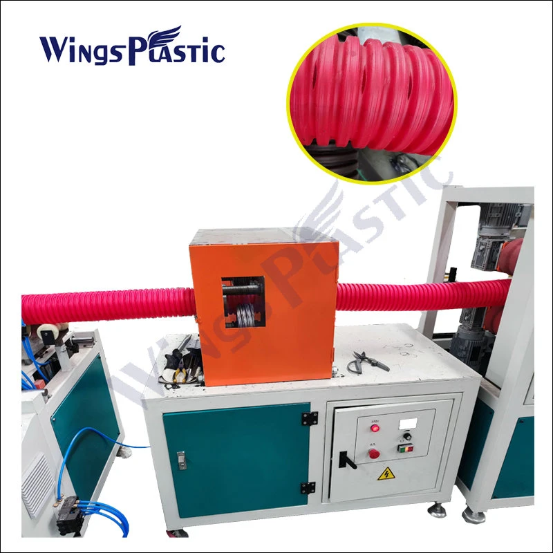 Wings New Technology HDPE PP PVC Single Wall Corrugated Pipe Machine Magic/Collapsible Plastic Pipe Extrusion Line