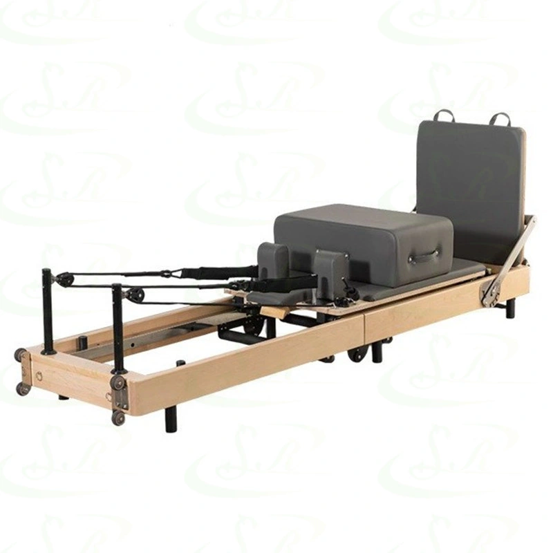 Hogar Madera plegable para niños portátil Springs cama Pilates plegable Reformador