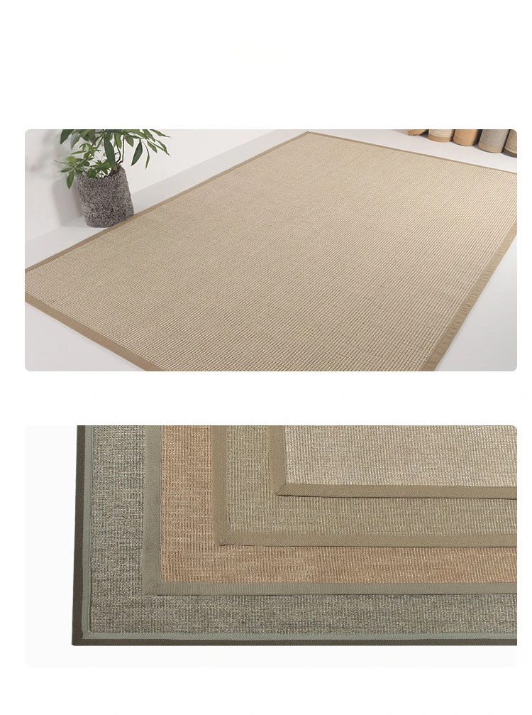 Sisal Rope Fiber Area Rugs Woven Jute PP Sisal Carpet