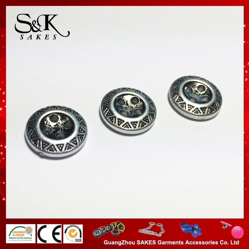 Old Silver Color ABS Button Plastic Resin Button for Shirts