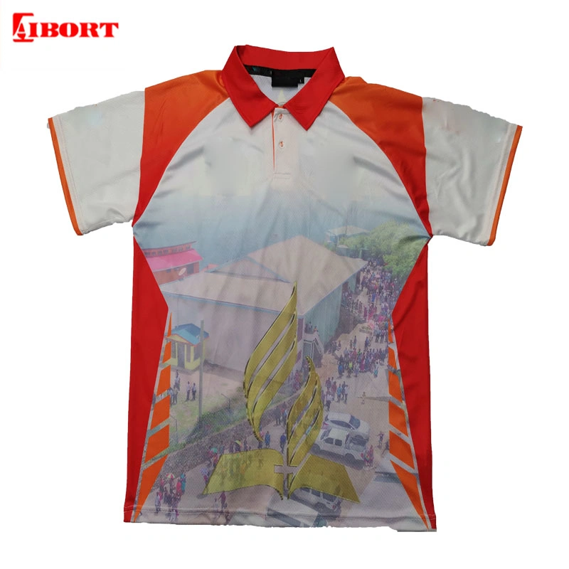 Aibort Customized Logo Polyester Dry Fit Full Sublimation Polo Shirt (T-SG-05)