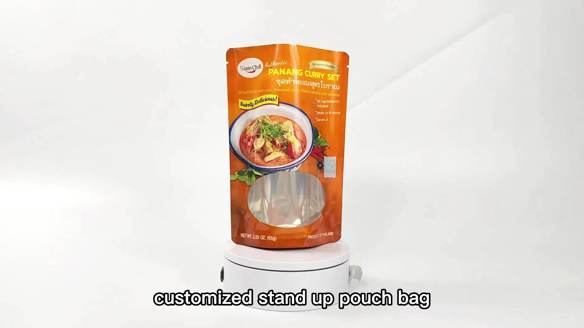 Impresos personalizados de Aluminio de Mylar Ziplock ventana transparente de plástico envases de alimentos congelados Stand up Pouch bolsa