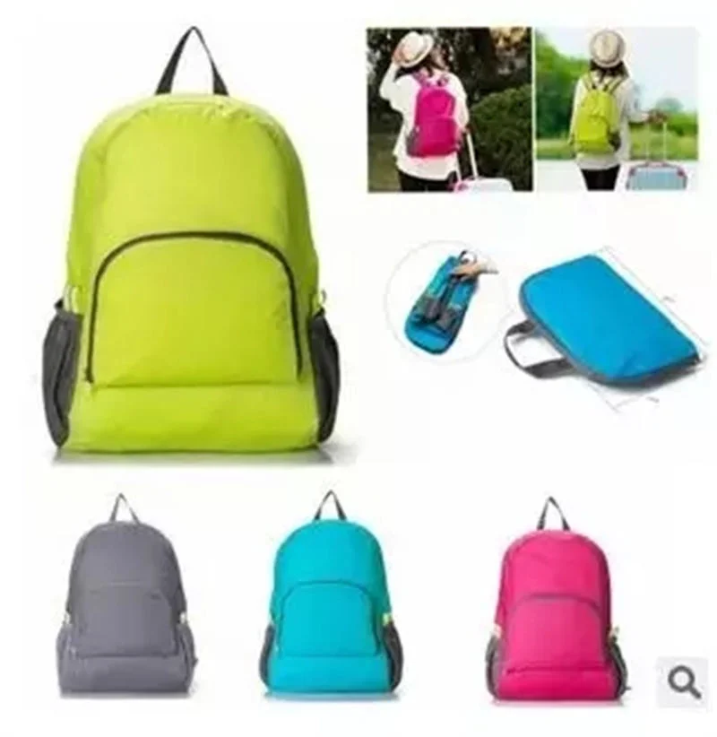 Custom Logo Günstige Reisen Wandern Rucksäcke Leichte Tragbare Outdoor-Tasche Faltbare Rückentasche Fashion Rucksack Schultaschen