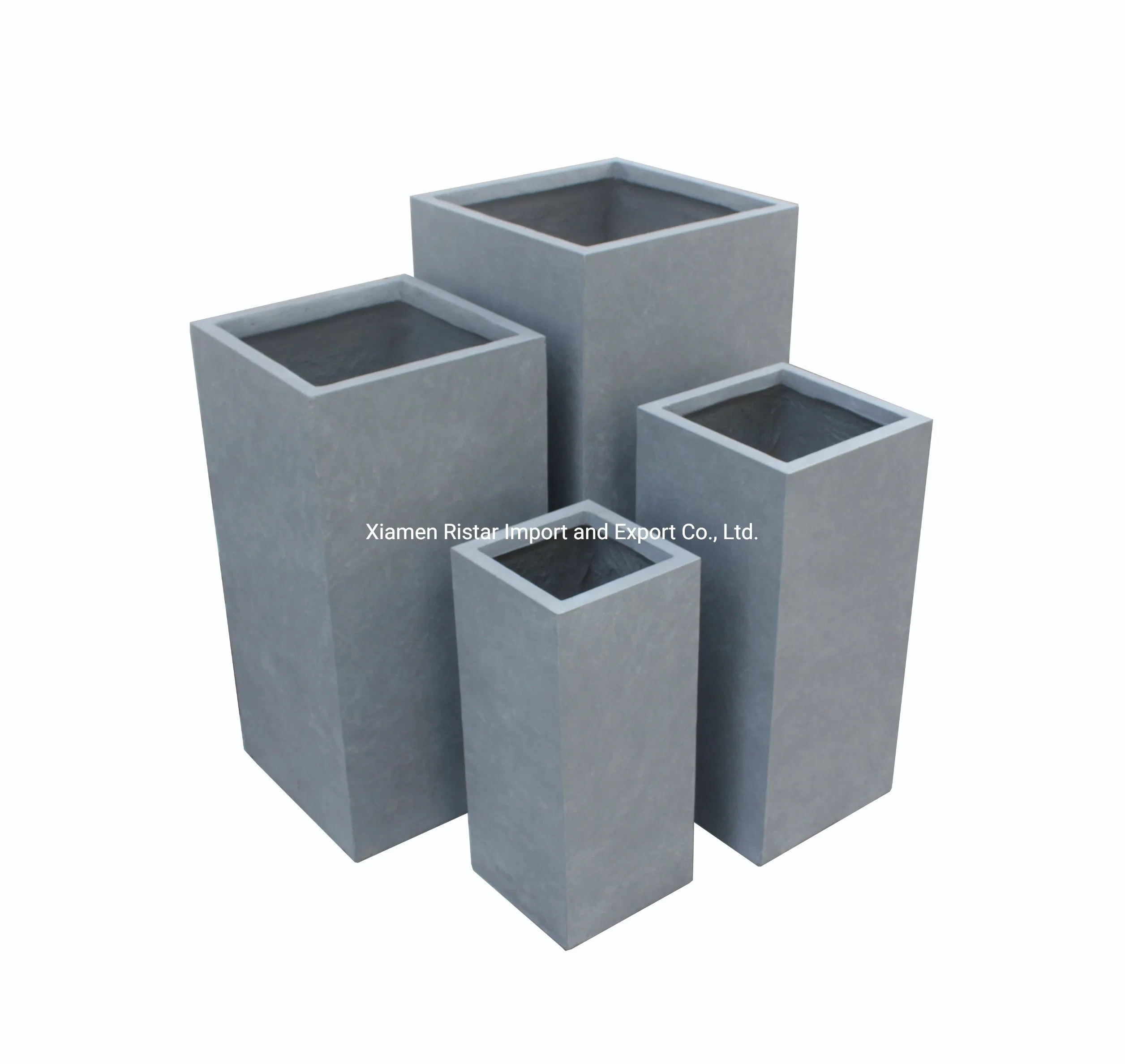 Factory Direct Selling Modern Rectangle Concrete Planter Lightweight Concrete Outdoor Large Planter Flower Pot for Garden