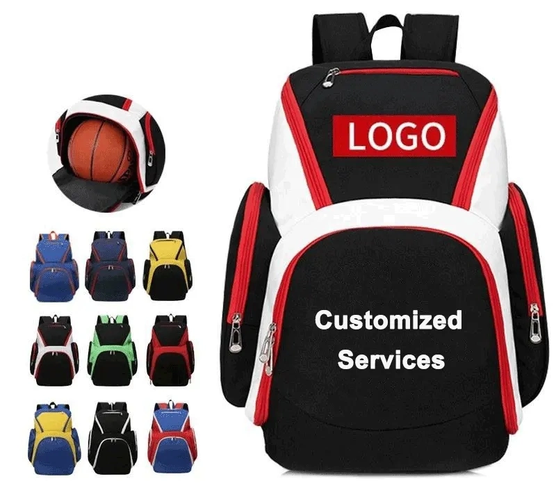 Wholesale Custom Sports Bag Youth Soccer Volleyball Football Back Pack Wholesale Basketball Bookbags Backpack