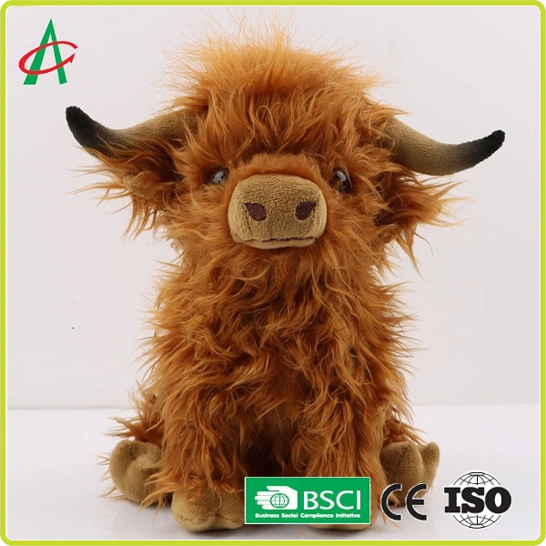 Highland Yak Simulación de juguete de peluche Vaca Long-Haired Doll