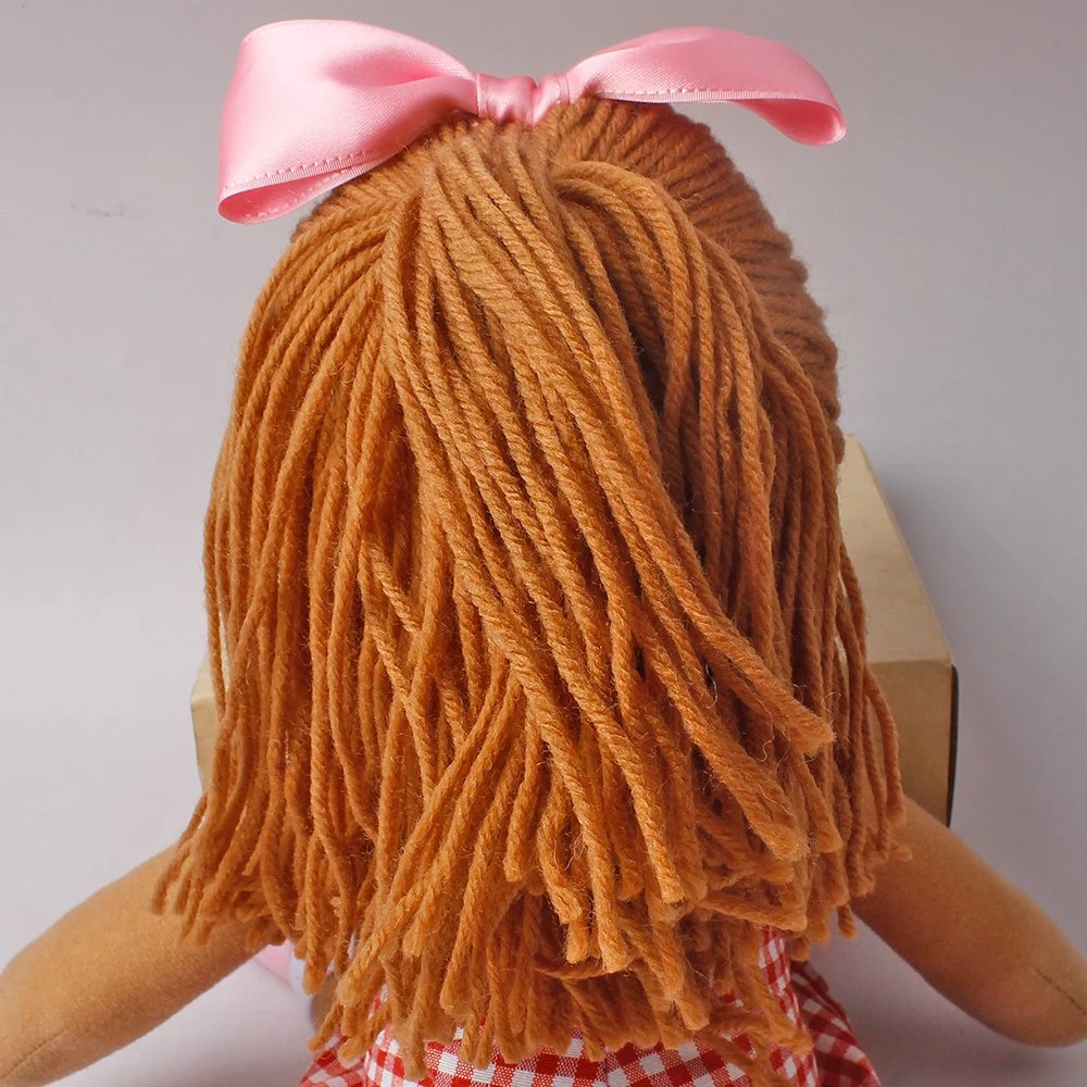 25cm Standing Thread Hair Stuffed Girl Toy Plush Doll