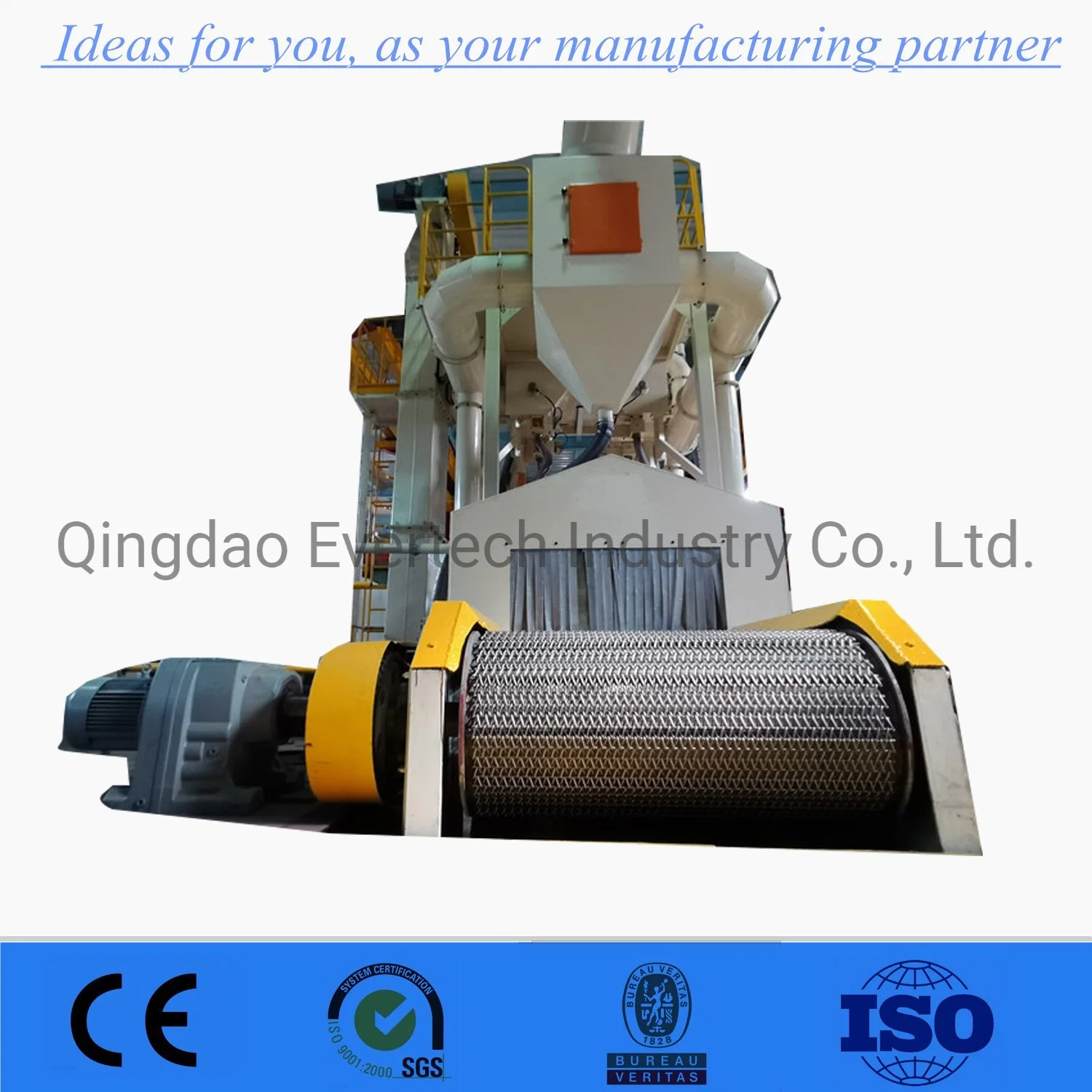 High quality/High cost performance  Brake Pads Wire Mesh Belt Blast Cleaning Equipment