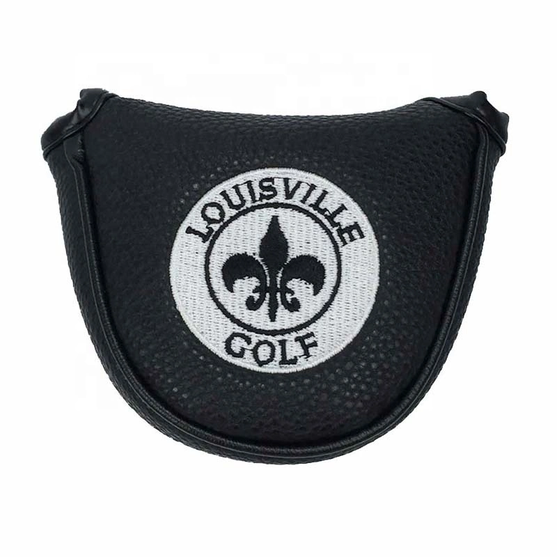 شعار الشركة المصنعة مخصص جلد PU غطاء Putter غطاء رأس ملليت نوع ضمان الجودة Golf Club HeadCover