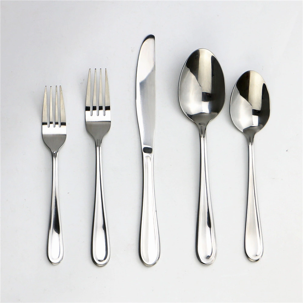 Elegant Stainless Steel 20PCS Cutlery Set with Wooden Box Include Serving Set
