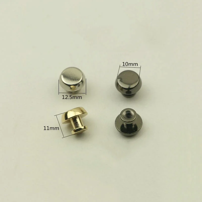 at-Bf115 7/10mm Fashion Nail Rivets Screw for Bag Handbag Embellishments Studs Buttons DIY Leather Craft Snap Hooks