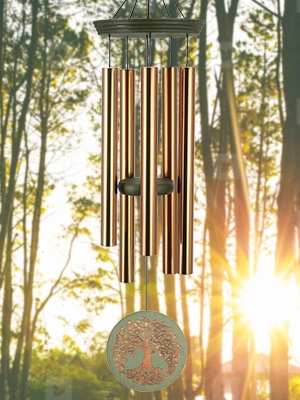 Custom Wind Chimes Home Decoration Garden Decoration 36 Inch Black, Loving Wind Bells Gifts for Mum