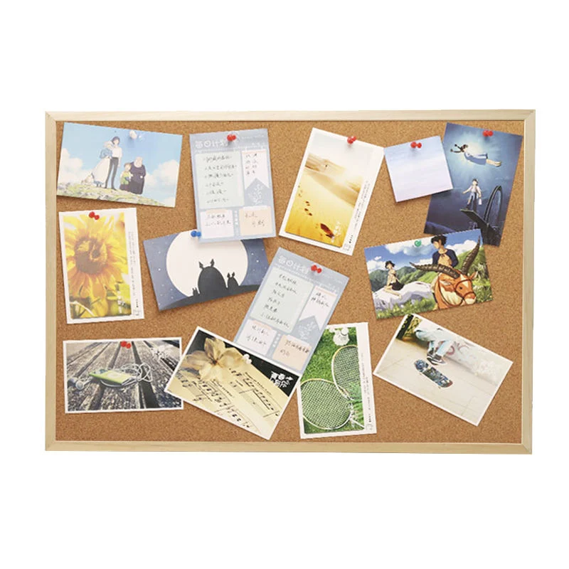 Cork Felt Bulletin Board Wood Home and Office Message Notice Board