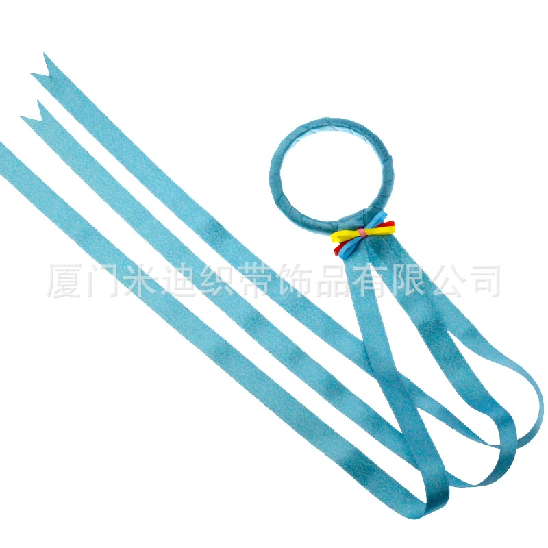 Kindergarten Children&prime; S Gymnastics Class Ribbon Cheerleading Games Props Supporting Hand Flowers with Bell Streamers