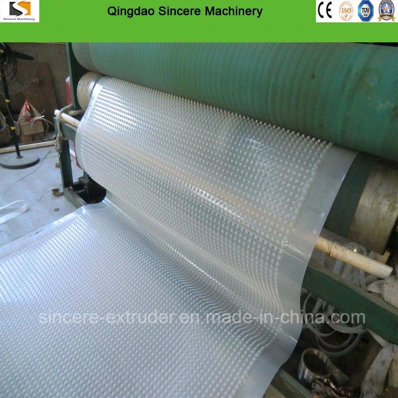 HDPE Plastic Dimple Sheet/Board Extrusion Machinery with Fabric Lamination