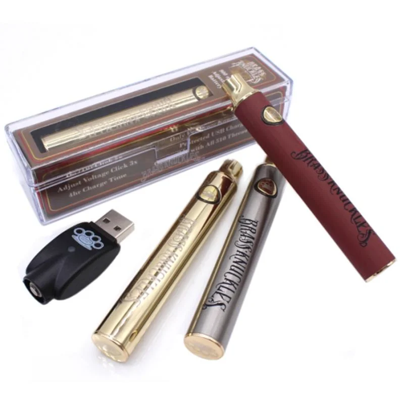 OEM Preheat Wholesale/Supplier 510 Thread Battery Vape Pen Brass Knuckles Battery 900mAh E Cigarette Non Disposable/Chargeable