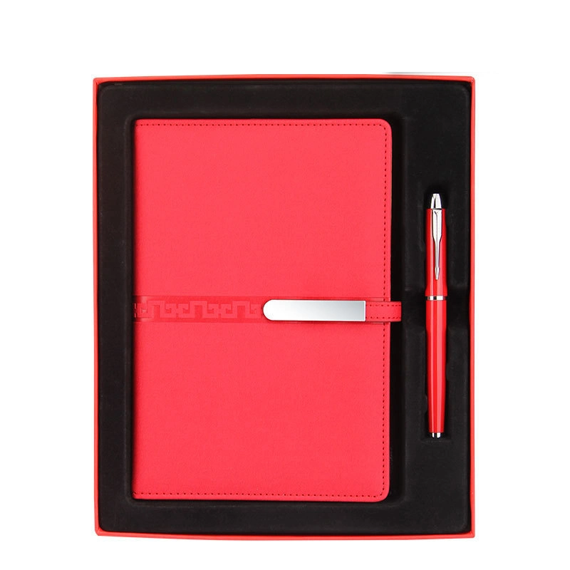 High Quality PU Leather Notebook Custom Business Promotion Gift with Pen Set