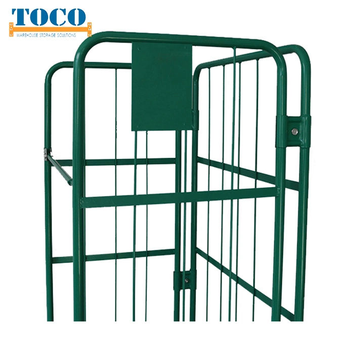 Heavy Duty 4 Sided Mini Logistic Trolley with Door for Carton Storage