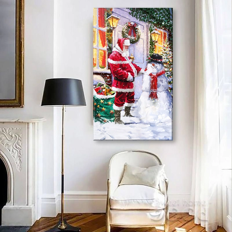 Christmas LED Canvas Wall Painting Printmaking Hotel Decoration Popular Modern Art