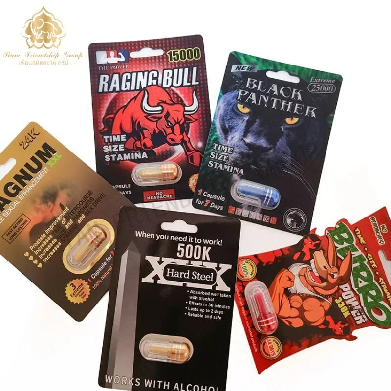 Customized Printing Pill Packaging Male Strength 3D Plastic Card