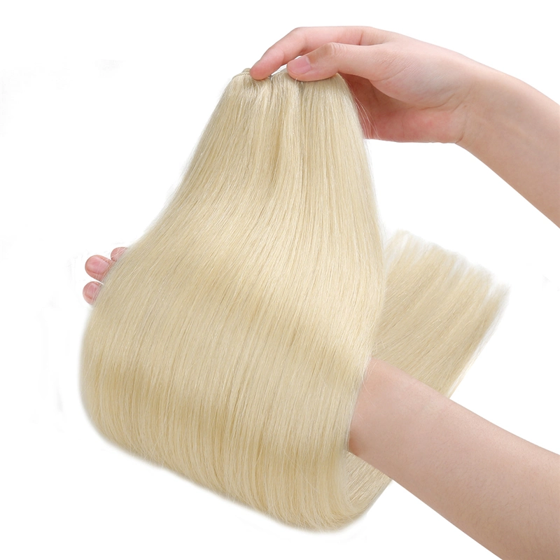 2019 Neues Design Blonde Menschliche Haar Erweiterungen Doppelt Gezeichnet Remy Russische Haare Gew
