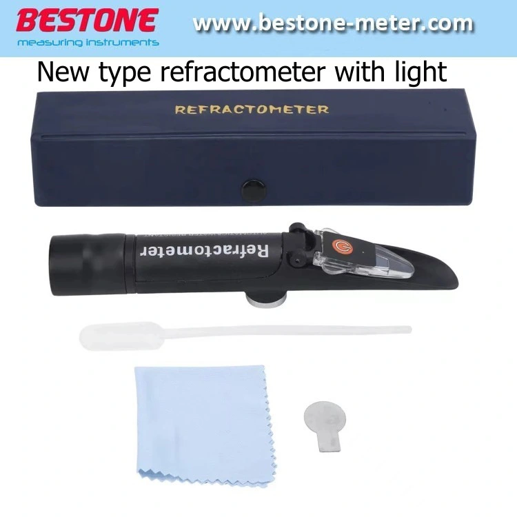 New Type Brix/Honey Brix/Salinity/Clinical/Alcohol/OE/Pet/Antifreeze Refractometer with Light