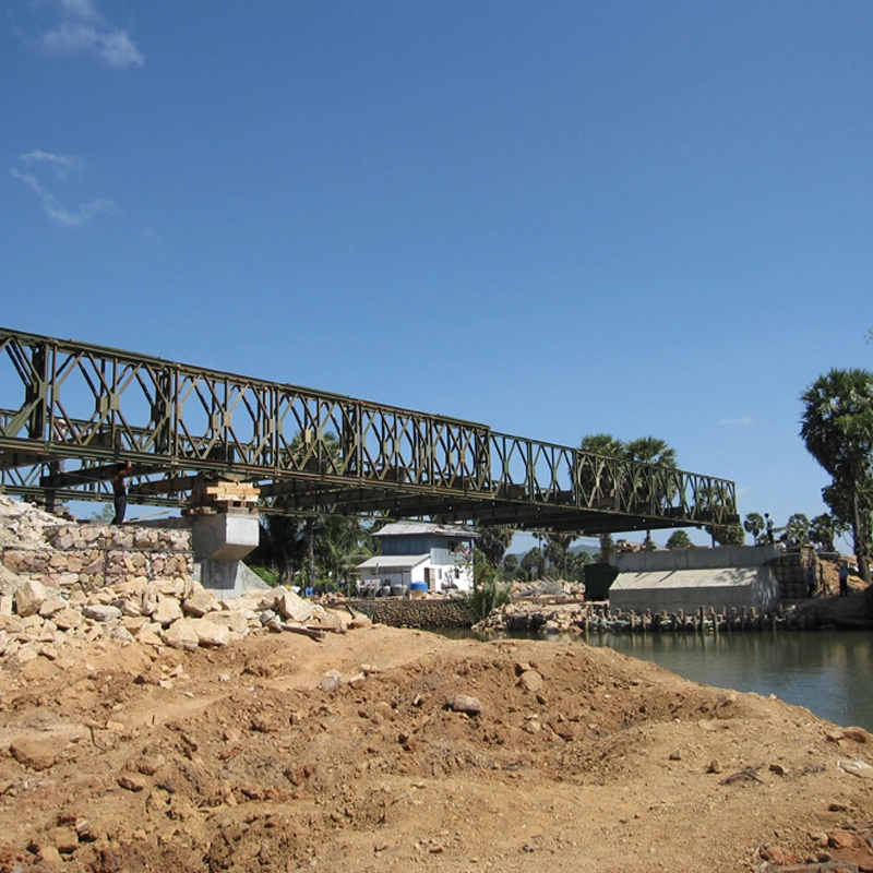 Estructura de acero prefabricados Personalizar Bailey puente con Galvanización corrosión