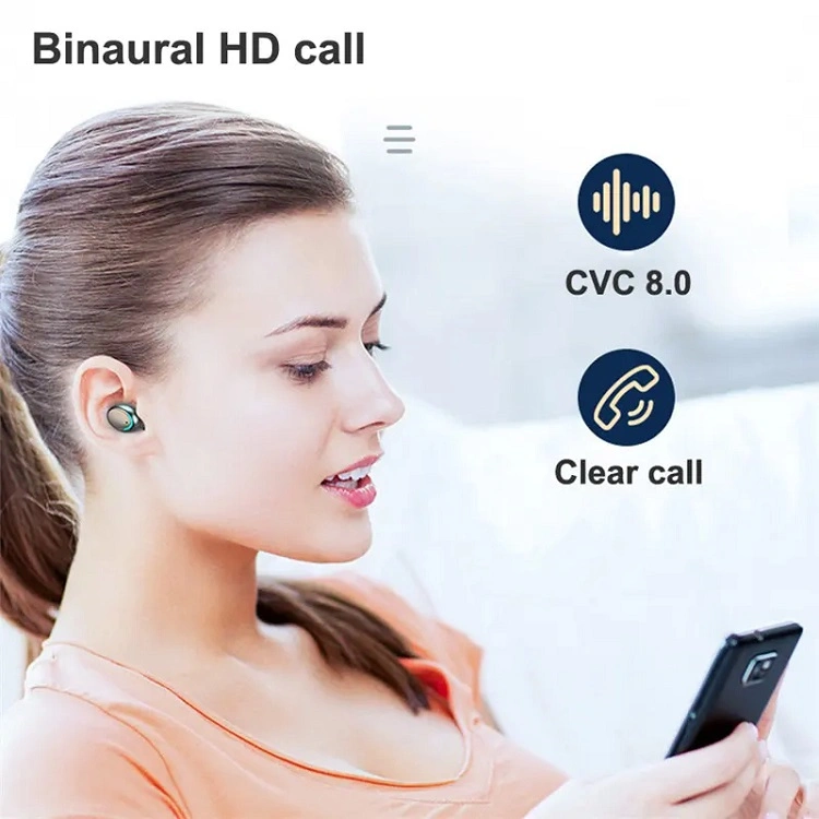 Hot Sale F9-5c auriculares inalámbricos Powerbank Power pantalla LCD F9 Auriculares inalámbricos tipo auricular