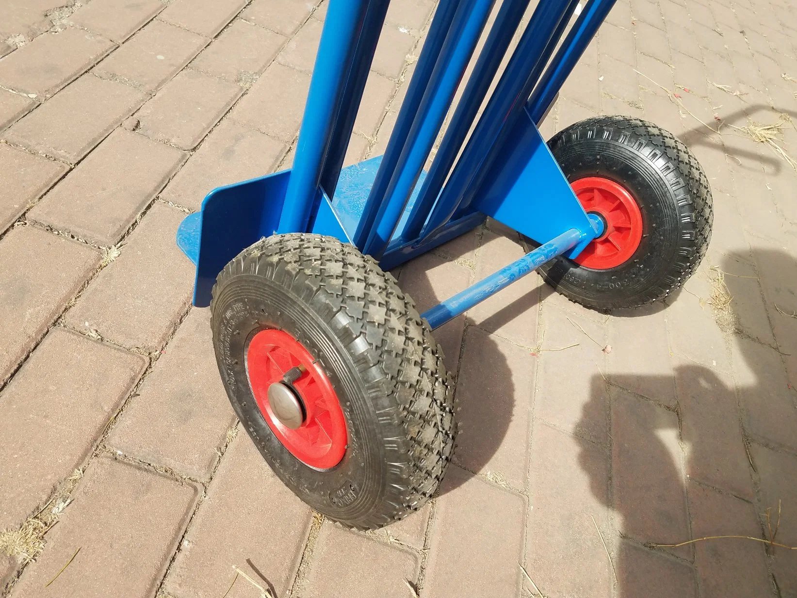 Folding Blue Pneumatic Au Platform Hand Trolley