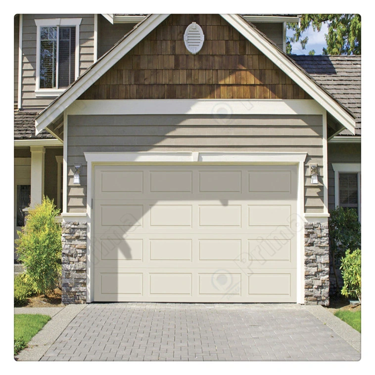 Automatic Garage Doors White Color Steel Plate Flap Garage Door