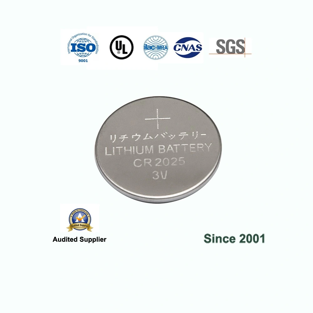 Cr2025 Primary 3V Lithium Button Cell Coin Battery for Remote Control, Scales, Calculator, Watch, Medical Instruments, Computer Motherboard